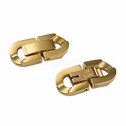 304 Stainless Steel Fold Over Clasps STAS-N087-48B-02G