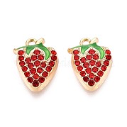Rhinestone сплава и эмали подвески PALLOY-T092-42G-02
