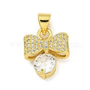 Подвеска с бантом из латуни KK-Z053-14G-05