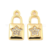 Латунные микропаве прозрачные подвески с фианитом KK-G492-03A-G