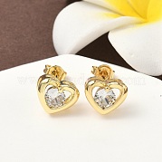 Серьги-гвоздики из циркония EJEW-D323-04G