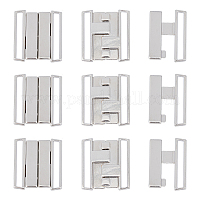 SUPERFINDINGS 16 Sets Alloy Bra Buckles 19x13.5mm Sewing On Clothes Bra  Clip Hook Rhinestone Lingerie Front Closure for Swimsuit Clothes