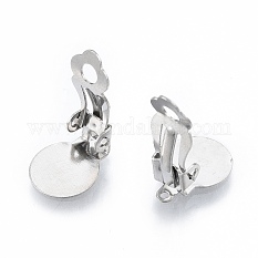 304 Stainless Steel Clip-on Earring Findings X-STAS-N092-168P