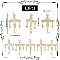 10 Stück Legierungsanhänger mit Strass&nbsp;PALLOY-SC0016-44