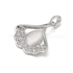 Pendenti in resina con micro pavé di zirconi cubici trasparenti in ottone&nbsp;CU-CBA5C42-08P