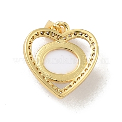 Ottone micro spianare pendenti zirconi&nbsp;KK-B059-43G-C
