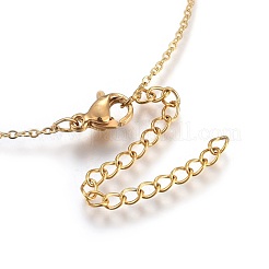 Colliers en laiton avec pendentif avec zircone cubique de micro pave&nbsp;NJEW-O108-05G
