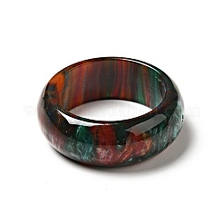 Anillo de dedo de banda lisa de resina para mujer&nbsp;RJEW-C034-01A