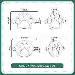 2 Stück 2 Stile 925 Sterling Silber Hohlverbinder Charms&nbsp;STER-PH0004-21