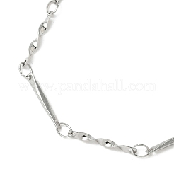 Fabrication de bracelets à maillons torsadés en acier inoxydable 304&nbsp;AJEW-JB01353