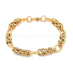 Ovale Gliederkettenarmbänder aus 304 Edelstahl für Damen&nbsp;BJEW-F488-43G