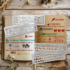 4 Stück Stanzschablonen aus 201 Edelstahl&nbsp;DIY-WH0716-001