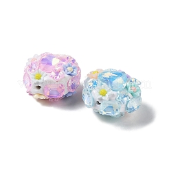 Leuchtende Harzblume Polymer Clay Strassperlen&nbsp;CLAY-A004-03
