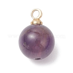 Runde Anhänger aus natürlichem Amethyst&nbsp;PALLOY-JF04778