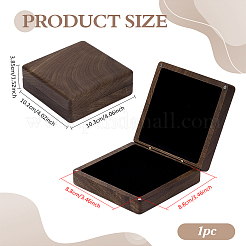 Cajas de almacenamiento de pulseras pequeñas de madera cuadradas&nbsp;CON-WH0112-012A