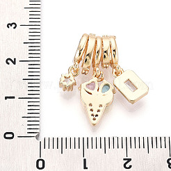 Ottone micro spianare pendenti zirconi&nbsp;KK-T072-40G