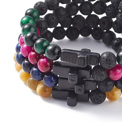 Set di bracciali elastici con perline incrociate per donna&nbsp;BJEW-JB07150