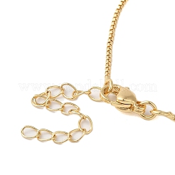 Halsketten mit Anhänger aus Messing mit klarem Zirkonia für Damen&nbsp;LS-NJEW-S429-04G-03