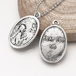 Tibetischer stil Aluminium Anhänger & Charms&nbsp;LS-X-TIBE-Q078-09AS-RS