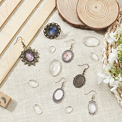 Cabochons de verre transparent de forme ovale&nbsp;DIY-SC0012-91