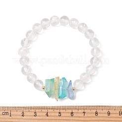 Pulseras elásticas con cuentas de cristal de cuarzo natural para mujer&nbsp;BJEW-TA00727