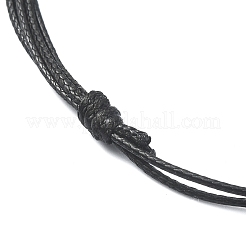Fabricación de pulseras de cordón de poliéster encerado coreano&nbsp;AJEW-JB01195-03