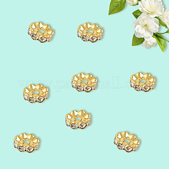 120 Stück Messing Strass Abstandsperlen&nbsp;RB-PA0001-03G-01