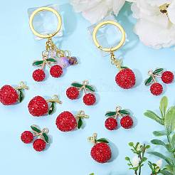 5 ciondolo con strass in pasta polimerica fatto a mano&nbsp;CLAY-SZ0002-20B