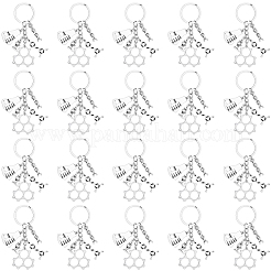 20 porte-clés en alliage sur le thème de la chimie&nbsp;KEYC-SC00037