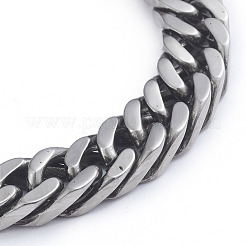 Bracelets à maillons cubains en acier inoxydable 304 taille diamant pour hommes&nbsp;BJEW-L673-002B-P