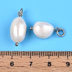 Natürliche barocke Keshi-Perlen-Süßwasserperlen-Anhänger&nbsp;PEAR-Q013-01C