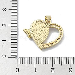 Pendenti in zirconi cubici trasparenti in micro pavè di ottone&nbsp;KK-A221-02A-G