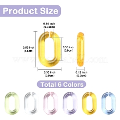 Transparentem Acryl Verknüpfung Ringe&nbsp;MACR-YW0003-20