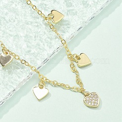 Charm-Armbänder aus Messing mit Mikropflaster und klarem Zirkonia für Damen&nbsp;BJEW-C083-07G