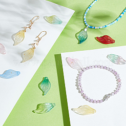 100 Stück 10 Farben handgefertigte Bunte Malerei-Anhänger mit Goldfolie&nbsp;LAMP-GA0001-15