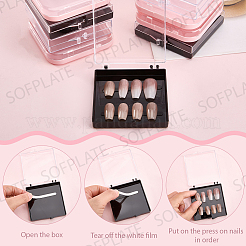9 x Aufbewahrungsbox aus Kunststoff für künstliche Nagelspitzen in 3 Farben&nbsp;CON-SP0001-16