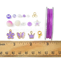 DIY-Schmucksets für Armbänder aus runden Acryl- und Glasperlen&nbsp;DIY-FS0006-29C