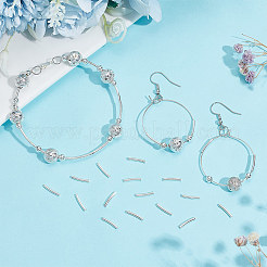30 pz 925 perline tubolari curve in argento sterling&nbsp;STER-BC0001-79
