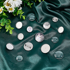 DIY Blanko-Kuppel-Broschenherstellungsset aus Edelstahl 304&nbsp;DIY-UN0056-14