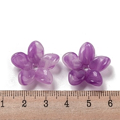 Cabochons en acrylique opaque bicolore&nbsp;OACR-G034-05D