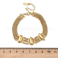 Mehrsträngige Panzerkettenarmbänder aus Edelstahl 304&nbsp;BJEW-F533-02E-G