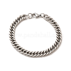 Bracelets à chaîne cubaine en acier inoxydable 304 pour hommes&nbsp;BJEW-B140-06A
