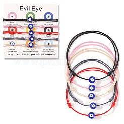 Bracelet tressé en perles de rocaille en verre style punk fait main&nbsp;HU3353