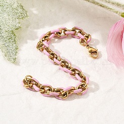 304 Edelstahl-Kabelkettenarmbänder für Damen&nbsp;BJEW-B137-01