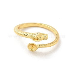 Sertissage de bague de manchette ouverte à cheville en laiton&nbsp;LS-KK-G518-10G-01