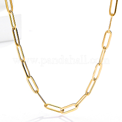 201 collane a catena con graffetta in acciaio inossidabile per donna&nbsp;LS-KC1989