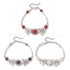 3 pulsera de cuentas de cornalina natural&nbsp;BJEW-JB11665