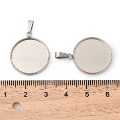 Cabochon-Fassungen für Anhänger aus Edelstahl 304&nbsp;STAS-I328-01G-P