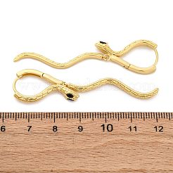 Creolen aus Messing mit Schlangenmotiv&nbsp;EJEW-R025-27G