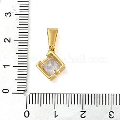 Pendentifs en acier inoxydable 304 micro pavés de zircones cubiques transparentes&nbsp;STAS-R229-23G